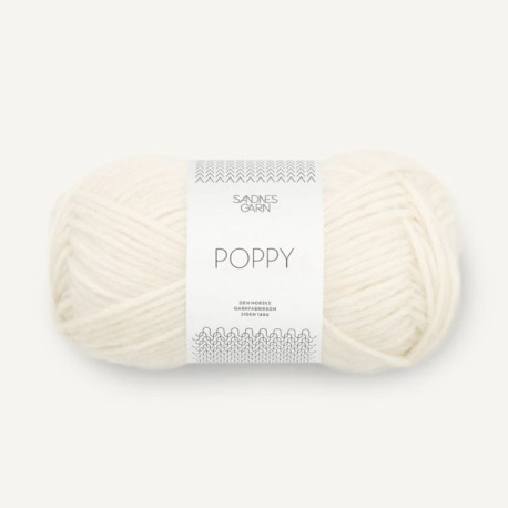 Sandnes Poppy Hvit 1002 Preorder