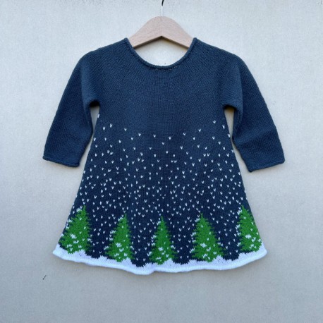 Knitting for Olive Snow Dress Kids