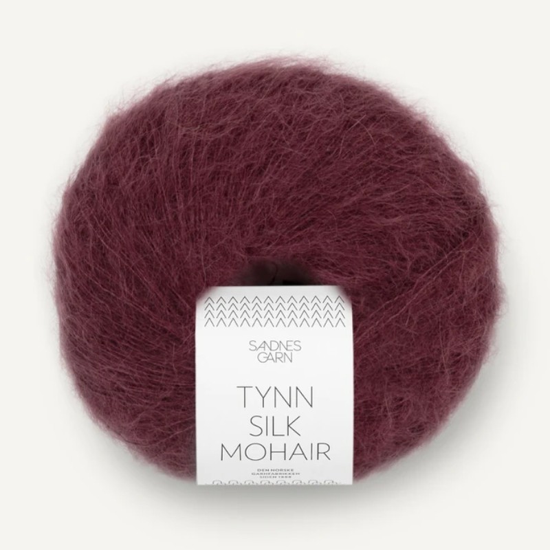 Sandnes Tynn Silk Mohair Dyp Burgunder 4372