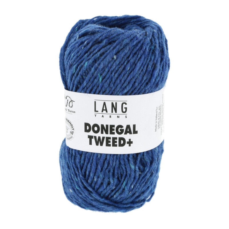 Lang Yarns Donegal Tweed + Royal Blau 0006