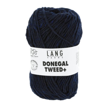 Lang Yarns Donegal Tweed + Navy 0025