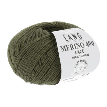 Lang Yarns Merino 400 Lace Olive 0098