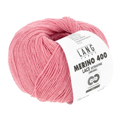 Lang Yarns Merino 400 Lace Kaugummi Mélange 0129