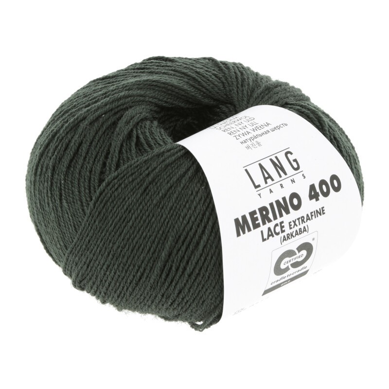 Lang Yarns Merino 400 Tannengrün 0318