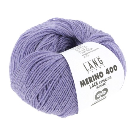 Lang Yarns Merino 400 Flieder Mélange 0346