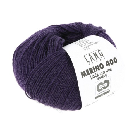 Lang Yarns Merino 400 Violett Mélange 0347