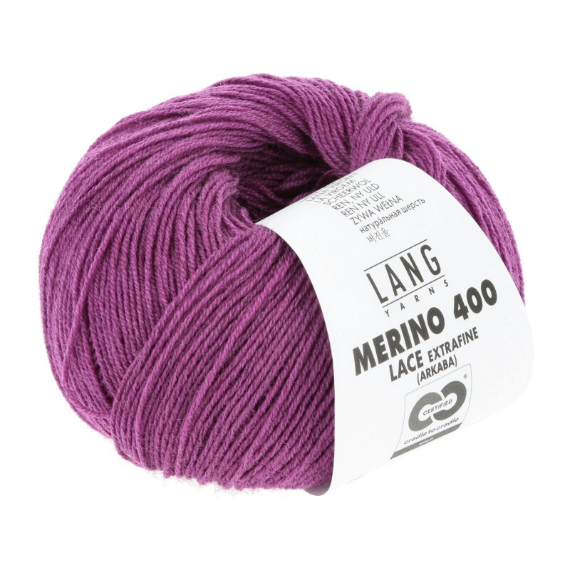 Lang Yarns Merino 400 Fuchsia Mélange 0366