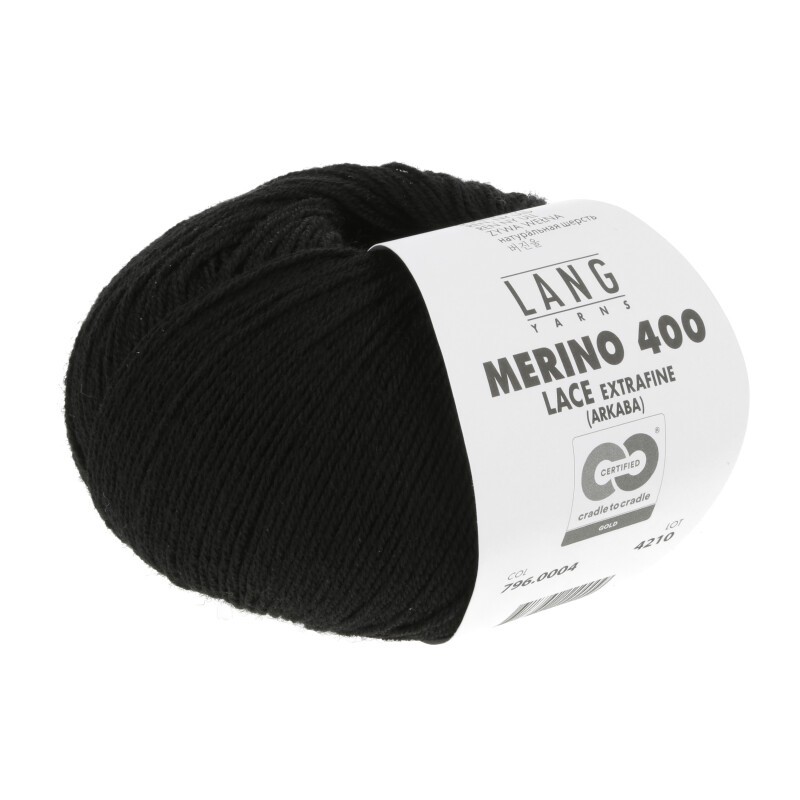 Lang Yarns Merino 400 Schwarz 0004