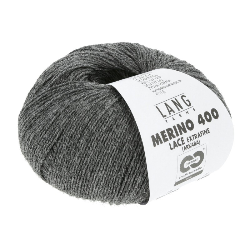 Lang Yarns Merino 400 Dunkelgrau Mélange 0005