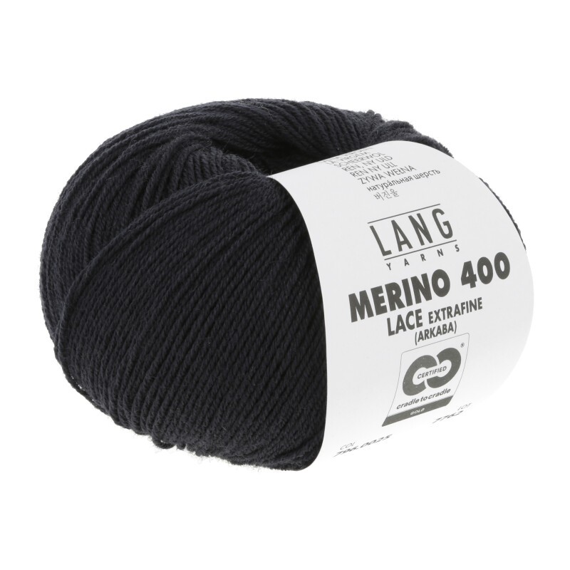 Lang Yarns Merino 400 Navy Mélange 0025