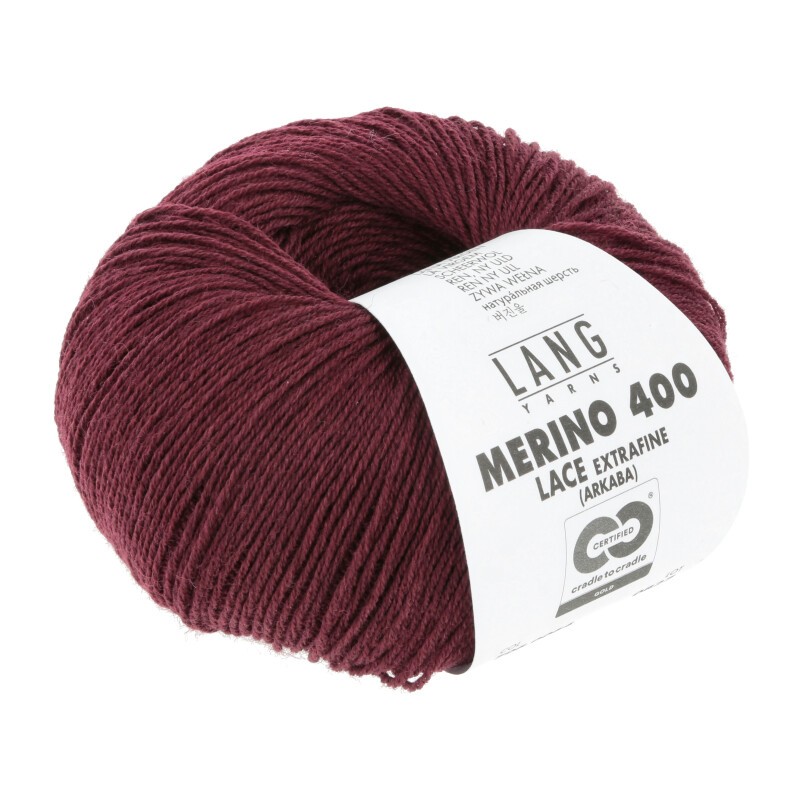 Lang Yarns Merino 400 Bordeaux Mélange 0064