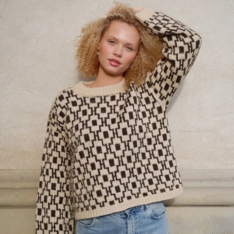 Knitting for Olive Mosaik Sweater Strickset