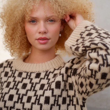 Knitting for Olive Mosaik Sweater Strickset