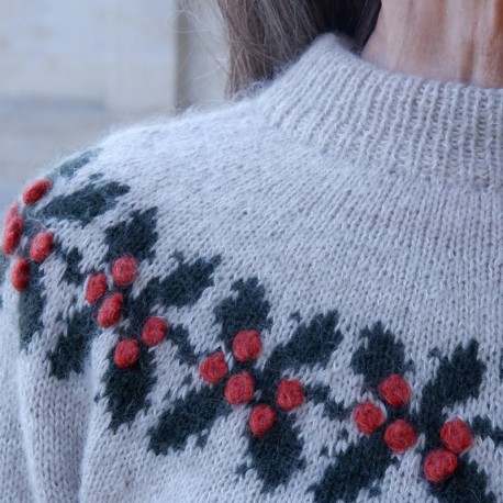 Knitting for Olive Holly Sweater Adult Strickset