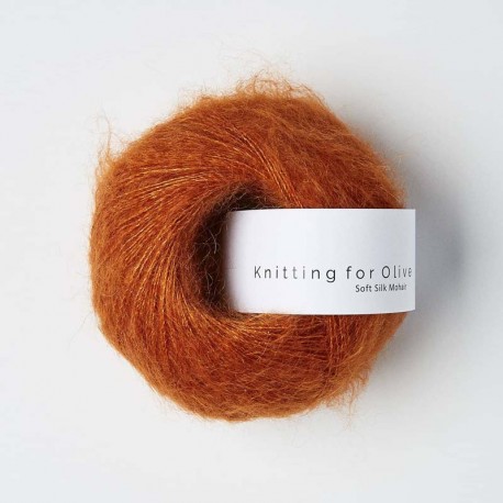 Knitting for Olive Soft Silk Mohair Burnt Orange
