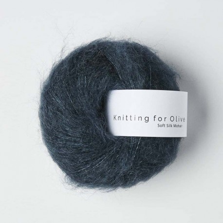 Knitting for Olive Soft Silk Mohair Deep Petroleum Blue