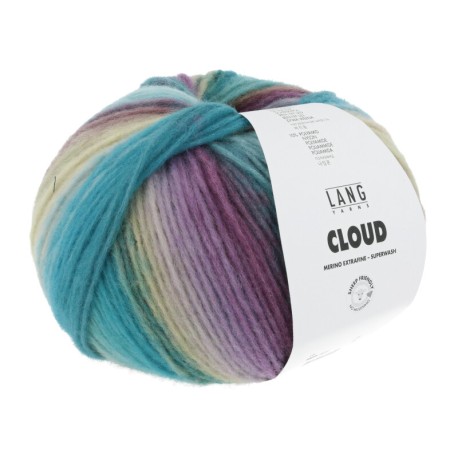 Lang Yarns Cloud Petrol/Türkis/Lila/Hellgrau 0019