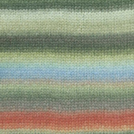 Lang Yarns Cloud Dunkelgrün/Olive/Hellblau/Rot 0020 Detail