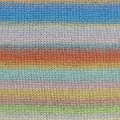 Lang Yarns Cloud Blau/Orange/Grün/Pink 0021 Detail