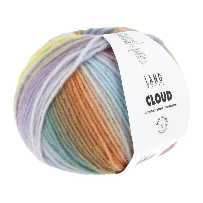 Lang Yarns Cloud Lila/Orange/Gelb/Grün 0022