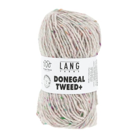Lang Yarns Donegal Tweed + Weiss 0001