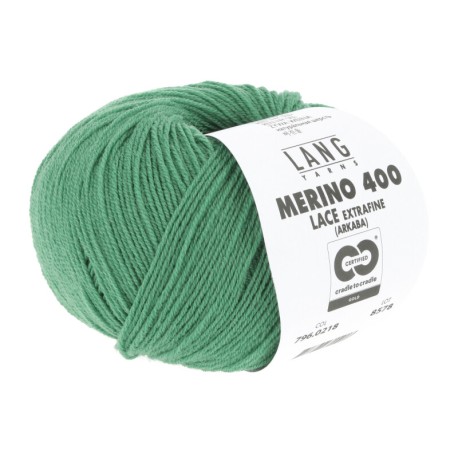 Lang Yarns Merino 400 Lace Flaschengrün 0218