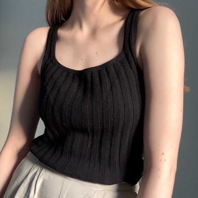 Garnogslikt Square Neck Camisole Wollpaket