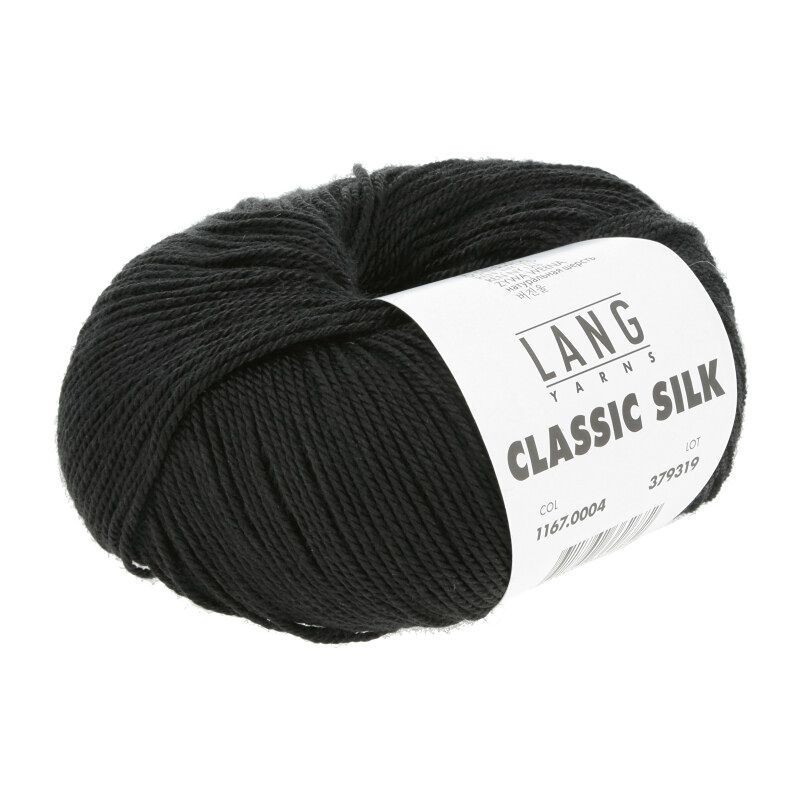 Lang Yarns Classic Silk - Schwarz 0004 [Preorder]