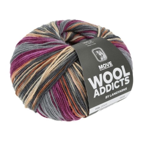 WOOLADDICTS Move - Grau/Violett/Orange 0003 [Preorder]
