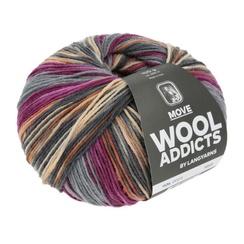 WOOLADDICTS Move - Grau/Violett/Orange 0003 [Preorder]