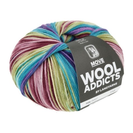 WOOLADDICTS Move - Türkis/Rot/Gelb 0007 [Preorder]