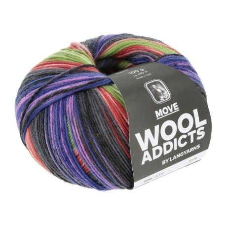 WOOLADDICTS Move - Violett/Rot/Grün 0012 [Preorder]