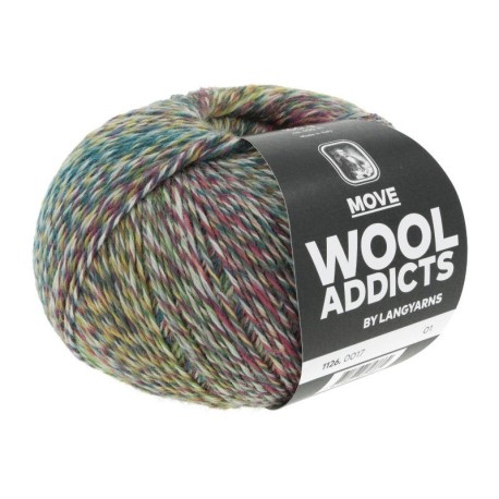 WOOLADDICTS Move - Grün/Anthrazit/Petrol/Violett 0017 [Preorder]