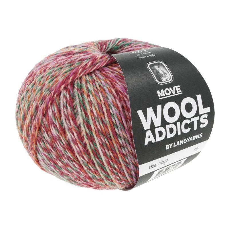 WOOLADDICTS Move - Pink/Bordeaux/Rosa/Grün 0019 [Preorder]