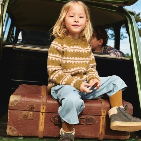 Sandnes 2506 2 Ridge Sweater Junior Strickset