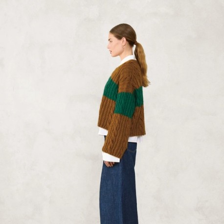 Sandnes 2507 1b Brady Sweater gestreift Strickset