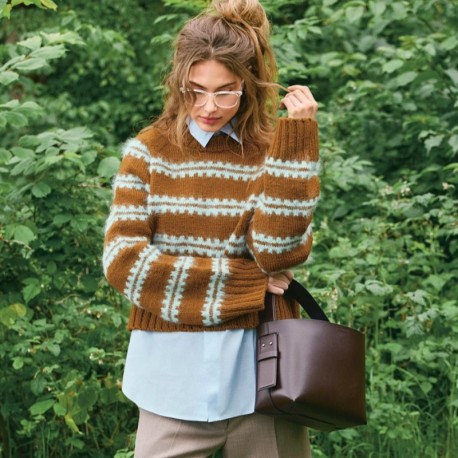 Sandnes 2507 8 Ridge Sweater Strickset
