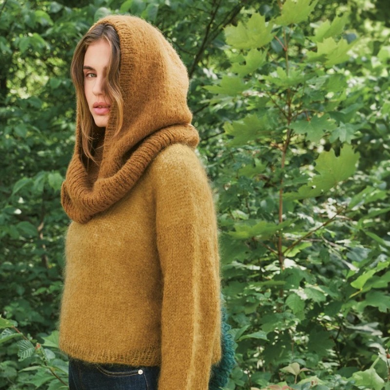 Sandnes 2507 11a Snuggle Hood einfarbig Strickset