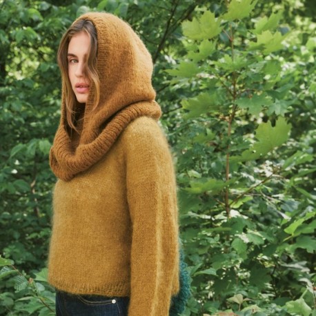 Sandnes 2507 11a Snuggle Hood einfarbig Strickset