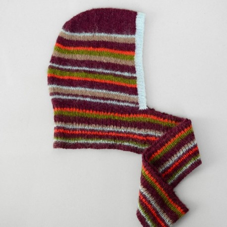 Sandnes 2507 11b Snuggle Hood gestreift Strickset