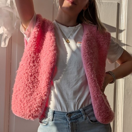 Knitmitjo Fluffy Fleece Vest Wollpaket
