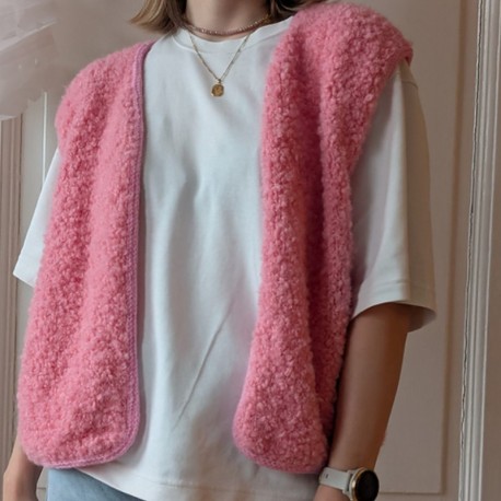 Knitmitjo Fluffy Fleece Vest Wollpaket
