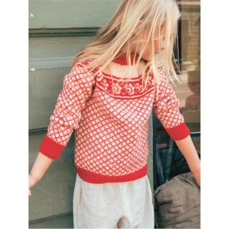 Sandnes 2509 1 Blome Pullover Junior Strickset
