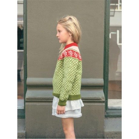 Sandnes 2509 5 Blome Pullover Junior Strickset Sandnes 2509 5 Blome Pullover Junior Strickset