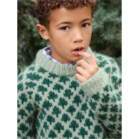 Sandnes 2511 1 Christmas Tree Sweater Junior Strickset
