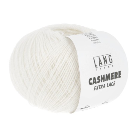 Lang Yarns Cashmere Extra Lace Weiss 0001