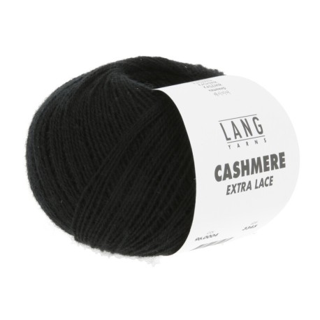 Lang Yarns Cashmere Extra Lace Schwarz 0004