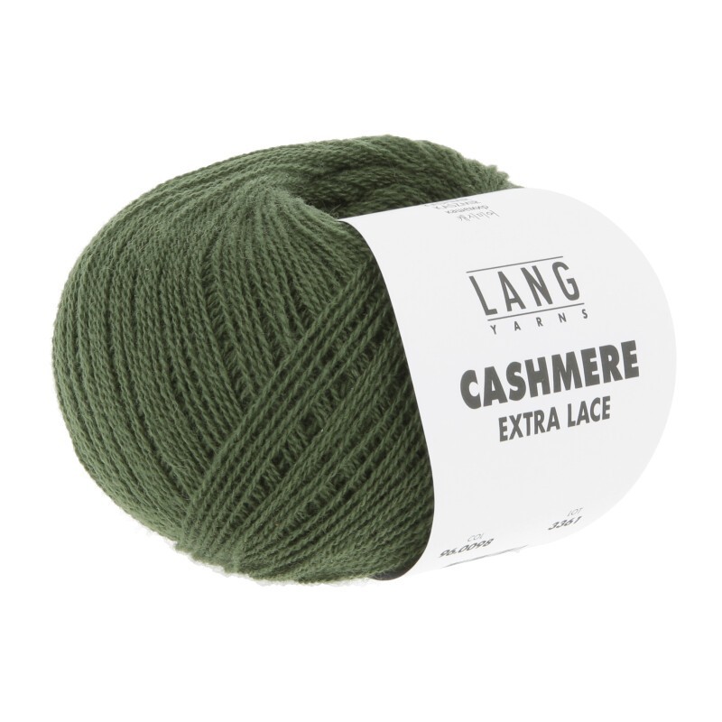 Lang Yarns Cashmere Extra Lace Olive Dunkel 0098 Lang Yarns Cashmere Extra Lace Olive Dunkel 0098
