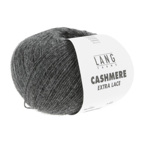 Lang Yarns Cashmere Extra Lace Dunkelgrau Mélange 00205
