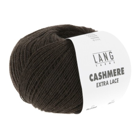 Lang Yarns Cashmere Extra Lace  Dunkelbraun Mélange 00268
